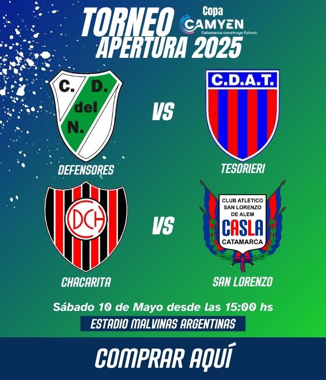 DEFENSORES vs TESORIERI - CHACARITA vs SAN LORENZO